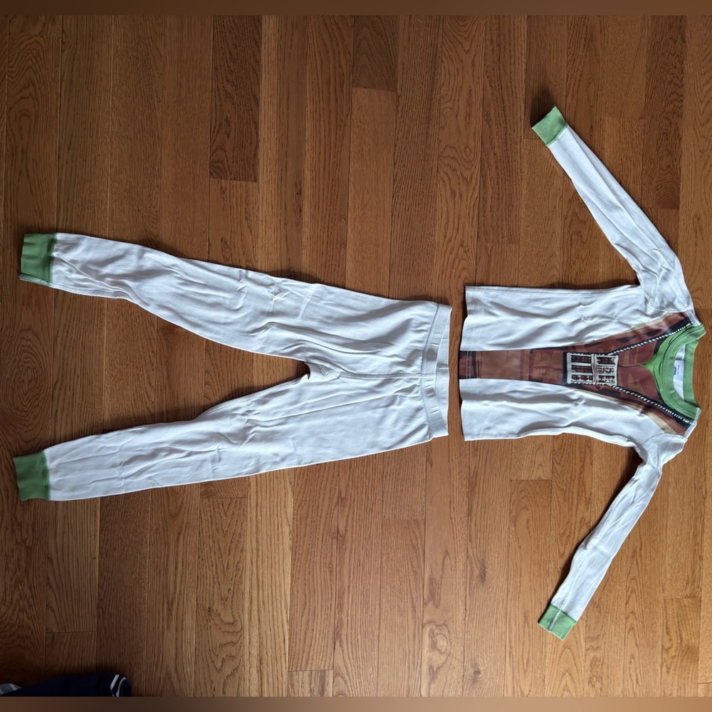 Hanna Andersson Star Wars Yoda Pajama Set Organic Cotton Long John Size 6-7
